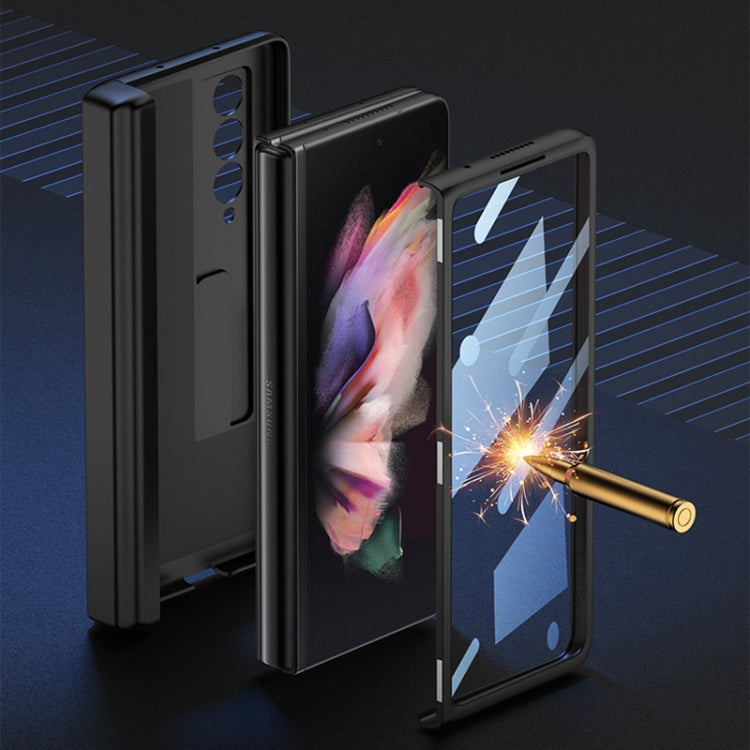 Custodia a libro magnetica integrata GKK a copertura totale con custodia per penna, For Samsung Galaxy Z Fold3 5G