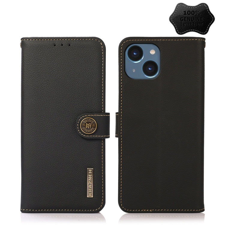 Custodia per telefono RFID KHAZNEH Custer in vera pelle, For iPhone 14 Plus, For iPhone 14 Pro Max, For iPhone 14 Pro, For iPhone 14