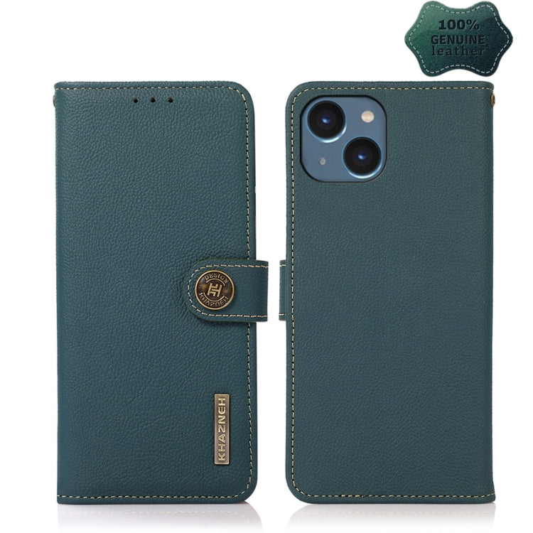 Custodia portafoglio in pelle con RFID per iPhone 14 Pro