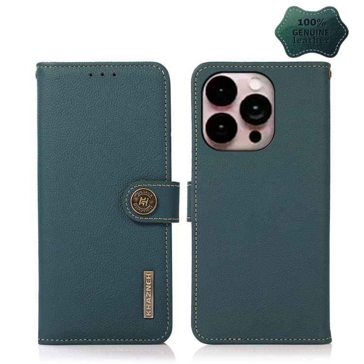 Custodia portafoglio in pelle con RFID per iPhone 14 Pro