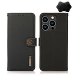 Custodia portafoglio in pelle con RFID per iPhone 14 Pro