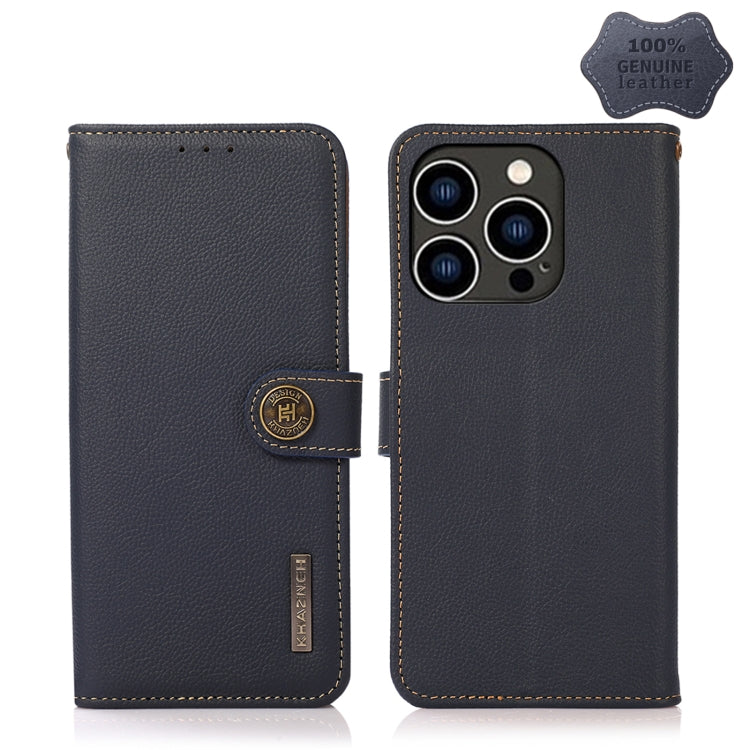 Custodia portafoglio in pelle con RFID per iPhone 14 Pro