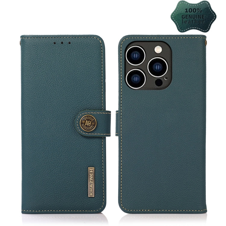 Custodia portafoglio in pelle con RFID per iPhone 14 Pro