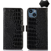 Custodia per telefono in pelle di vacchetta di coccodrillo, For iPhone 14 Plus, For iPhone 14 Pro Max, For iPhone 14 Pro, For iPhone 14