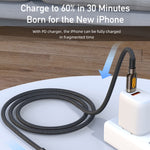 awei CL-125L Type-C / USB-C a 8 pin Cavo dati di ricarica rapida, lunghezza: 1 m
