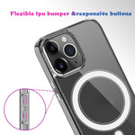 Custodia trasparente Magsafe per iPhone 14 in PC e TPU