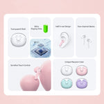 USAMS BU12 TWS Half In-Ear Bluetooth 5.1 Auricolari wireless, USAMS BU12
