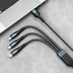 awei CL-972 Type-C / USB-C + 8 pin + Micro USB 3 in 1 cavo dati di ricarica rapida, lunghezza: 1,2 m