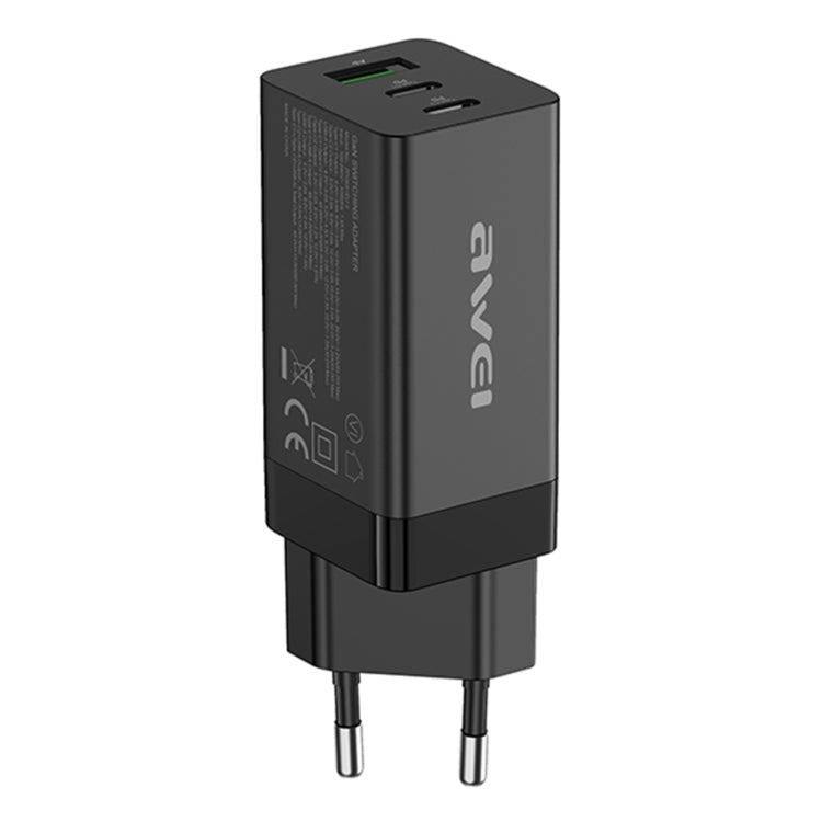 awei PD9 65W GaN Caricabatteria da viaggio a ricarica rapida, spina europea