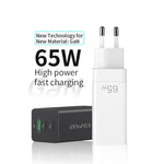 awei PD9 65W GaN Caricabatteria da viaggio a ricarica rapida, spina europea
