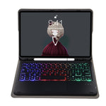 Custodia tablet in pelle con tastiera Bluetooth per iPad