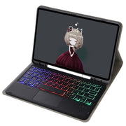 A07B-AS Custodia per tablet in pelle con slot per penna in pelle di agnello Touch Pad Tastiera Bluetooth, For iPad 9.7 2018&2017 / Pro 9.7 / Air 2, For iPad 10.2 2021&2020&2019/Air 2019/Pro 10.5                                                          ...