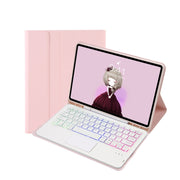 T07B-AS Skin Feel Pen Slot Touch Pad Custodia per tablet in pelle con tastiera Bluetooth, For iPad 9.7 2018&2017 / Pro 9.7 / Air 2, For iPad 10.2 2021&2020&2019/Air 2019/Pro 10.5, For iPad Air 11 2025 / 2024 / Pro 11 2021&2020&2018                     ...