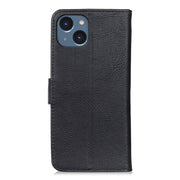 KHAZNEH Custodia per telefono in pelle a conchiglia orizzontale con trama in pelle bovina, For iPhone 14, For iPhone 14 Plus, For iPhone 14 Pro, For iPhone 14 Pro Max