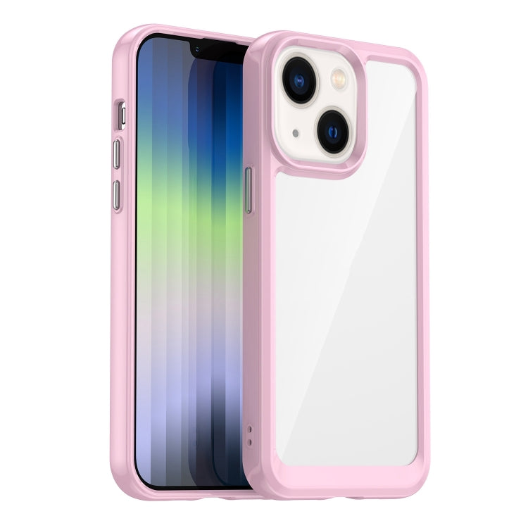 Custodia per telefono in acrilico + TPU serie colorata, For iPhone 14, For iPhone 14 Pro, For iPhone 14 Pro Max