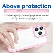 Custodia per telefono in acrilico + TPU serie colorata, For iPhone 14, For iPhone 14 Pro, For iPhone 14 Pro Max