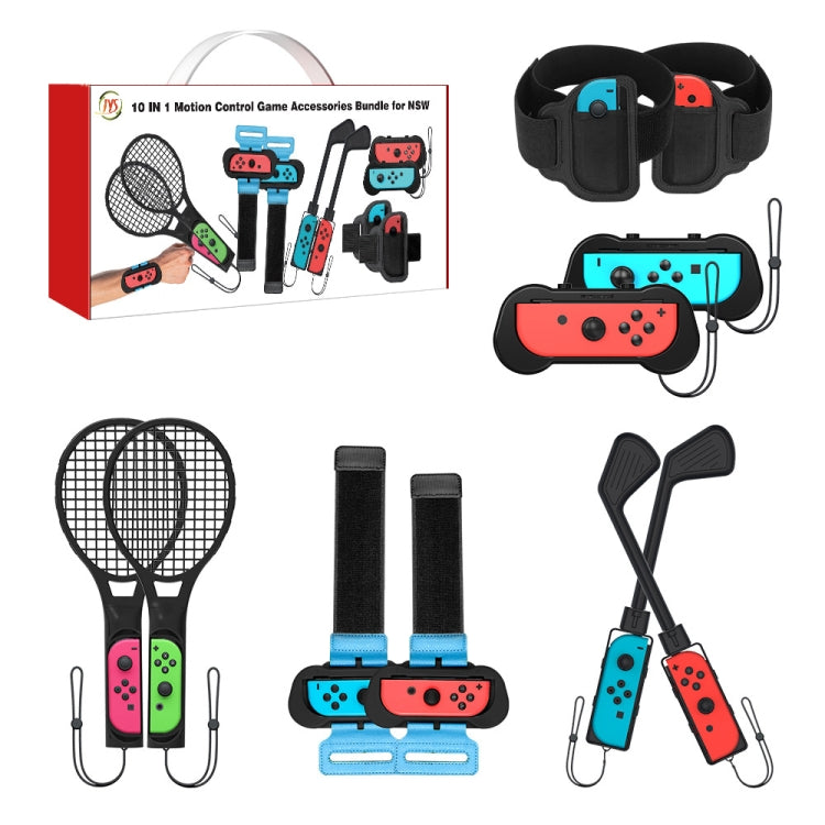 JYS JYS-NS215 Set di accessori sportivi somatosensoriali 10 in 1 per Nintendo Switch, JYS 10 In 1