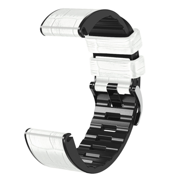 Cinturino in pelle e silicone per Garmin Fenix 7X 6X 5X