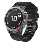 Cinturino in pelle e silicone per Garmin Fenix 7X 6X 5X