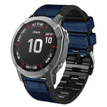 Cinturino in pelle e silicone per Garmin Fenix 7X 6X 5X