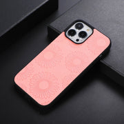 Custodia per telefono antiurto PU + TPU + PC modello girasole, For iPhone 13 Pro Max, For Motorola Razr 5G, For Huawei P50 Pocket