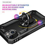 Custodia TPU e PC con supporto ad anello per iPhone 14