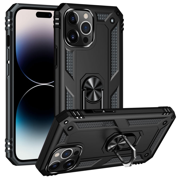 Custodia TPU e PC con supporto ad anello per iPhone 14