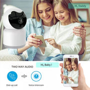 YT51 1920x1080 Telecamera wireless domestica, supporto visione notturna a infrarossi / interfono vocale, US Plug, without Temperature