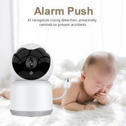 YT51 1920x1080 Telecamera wireless per bambini domestici, supporto per visione notturna a infrarossi / rilevamento del pianto del bambino,, UK Plug, with Temperature, AU Plug, with Temperature