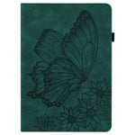Custodia tablet in pelle con farfalla goffrata per iPad
