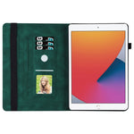 Custodia tablet in pelle con farfalla goffrata per iPad