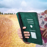 Custodia tablet in pelle con farfalla goffrata per iPad