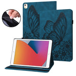 Custodia tablet in pelle con farfalla goffrata per iPad