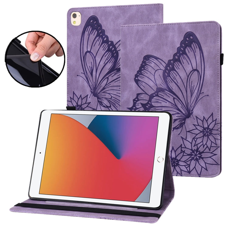 Custodia tablet in pelle con farfalla goffrata per iPad