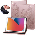 Custodia tablet in pelle con farfalla goffrata per iPad