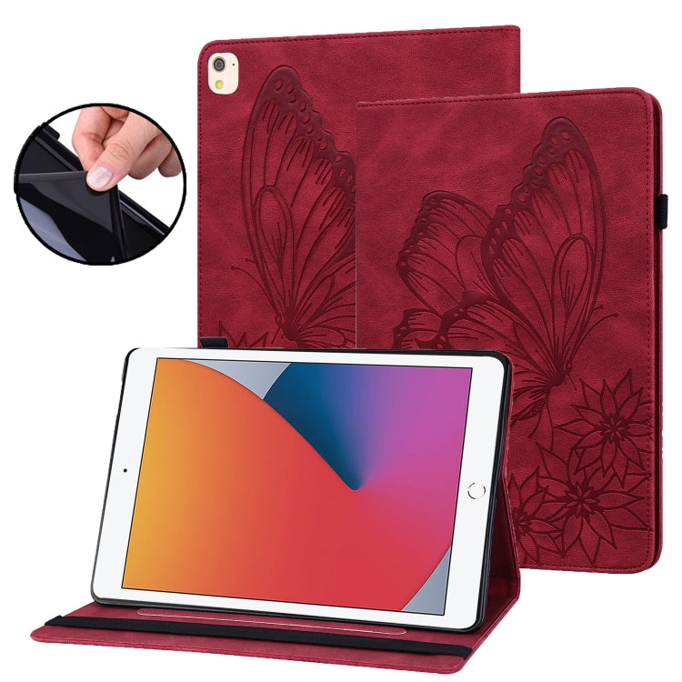 Custodia tablet in pelle con farfalla goffrata per iPad