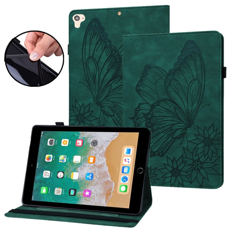 Custodia tablet in pelle con farfalla goffrata per iPad