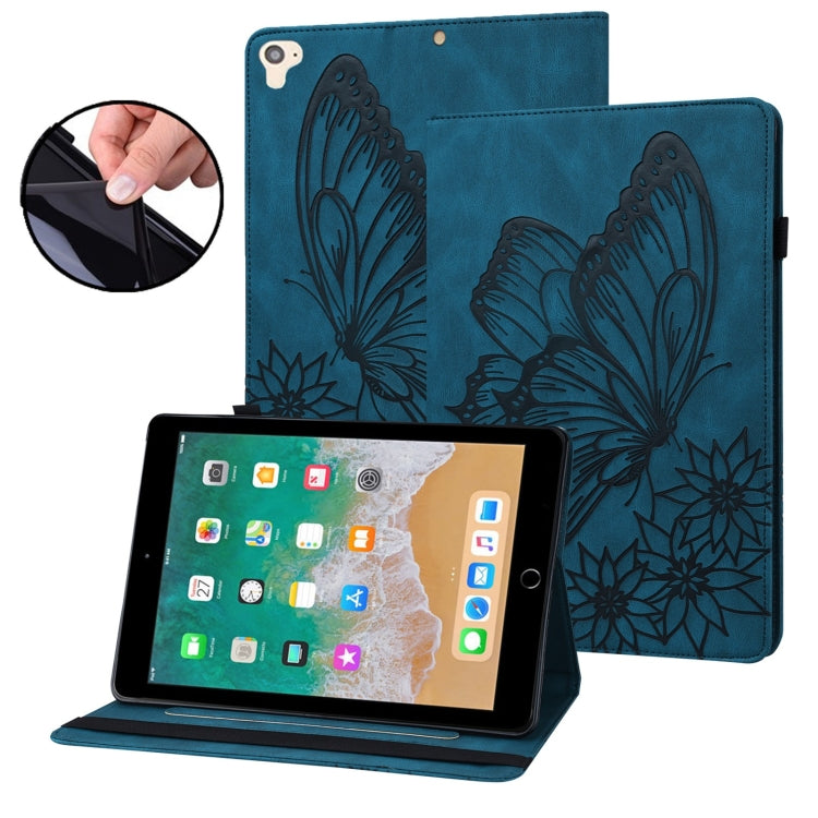 Custodia tablet in pelle con farfalla goffrata per iPad
