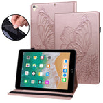 Custodia tablet in pelle con farfalla goffrata per iPad