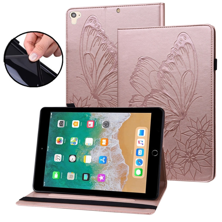 Custodia tablet in pelle con farfalla goffrata per iPad