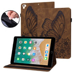 Custodia tablet in pelle con farfalla goffrata per iPad
