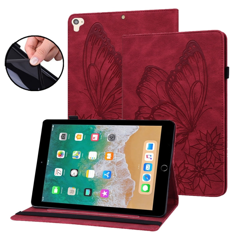 Custodia tablet in pelle con farfalla goffrata per iPad