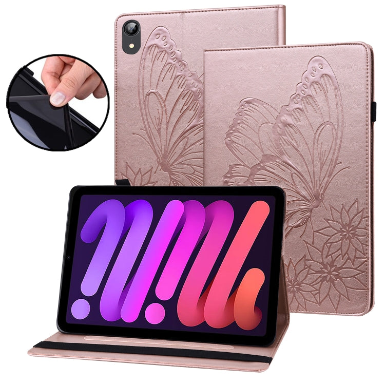 Custodia tablet in pelle con farfalla goffrata per iPad