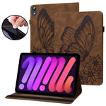 Custodia tablet in pelle con farfalla goffrata per iPad