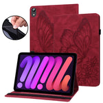 Custodia tablet in pelle con farfalla goffrata per iPad