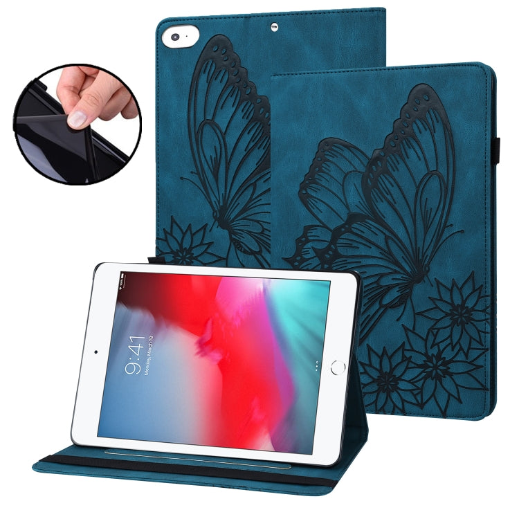 Custodia tablet in pelle con farfalla goffrata per iPad
