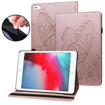 Custodia tablet in pelle con farfalla goffrata per iPad