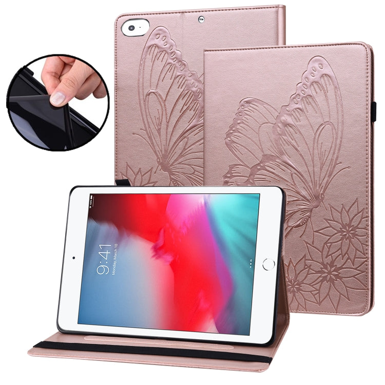 Custodia tablet in pelle con farfalla goffrata per iPad