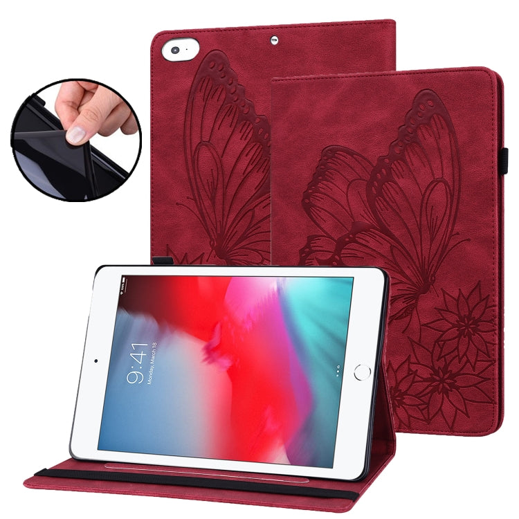 Custodia tablet in pelle con farfalla goffrata per iPad
