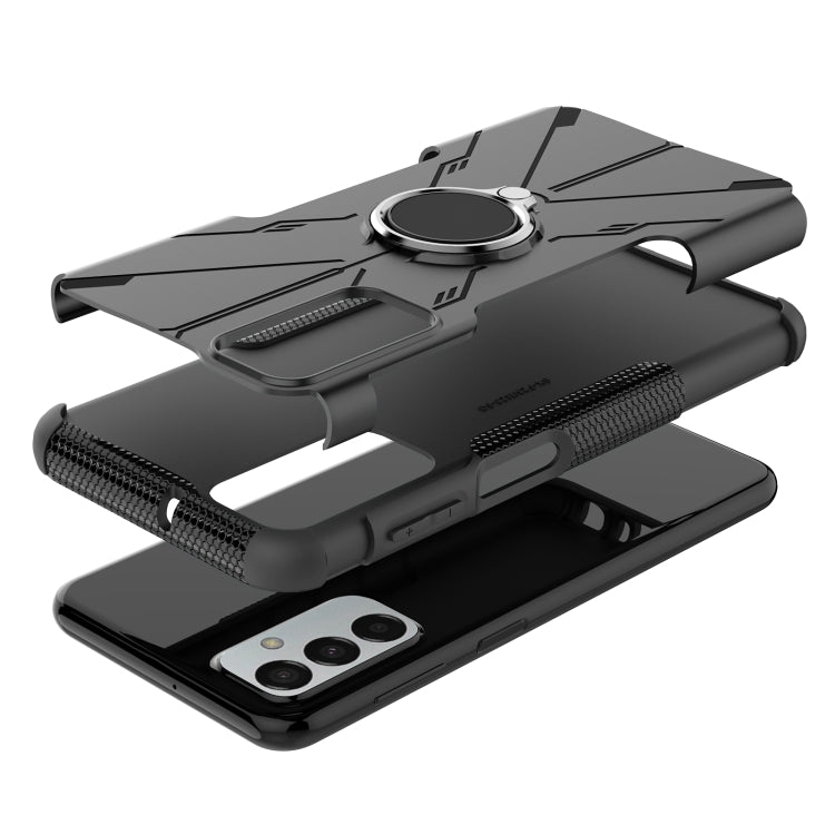 Armor Bear Custodia antiurto per PC + TPU con anello, For Motorola Moto G22, For Samsung Galaxy F23 / M23 5G, For Xiaomi Redmi 10C 4G, For Xiaomi Redmi Note 11E 5G
